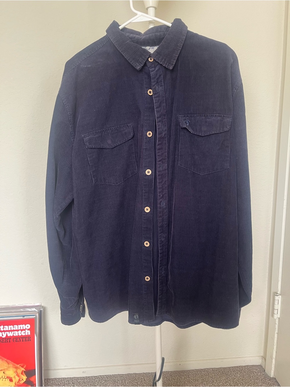 Hang Ten Navy Corduroy Shirt Jacket